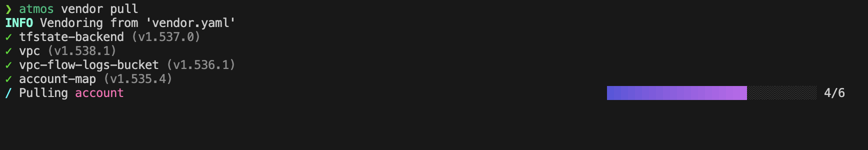 Atmos vendor command