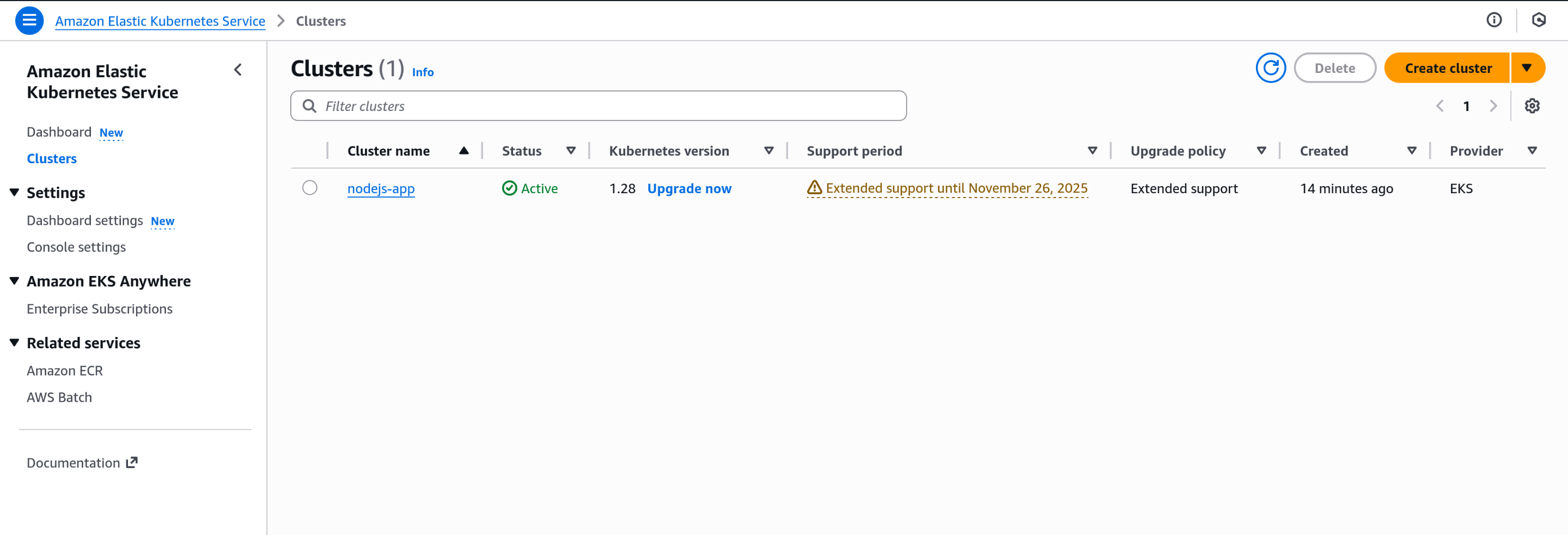 Operating AWS EKS cluster