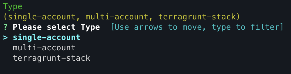 Boilerplate CLI - template Type